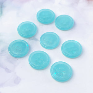 Sky Blue Glitter Buttons 3/4 inch/19mm